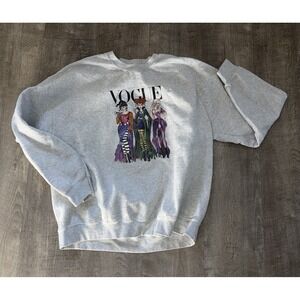 Hocus Pocus Sanderson Sisters Witch Halloween Sweatshirt Women's Large Gray